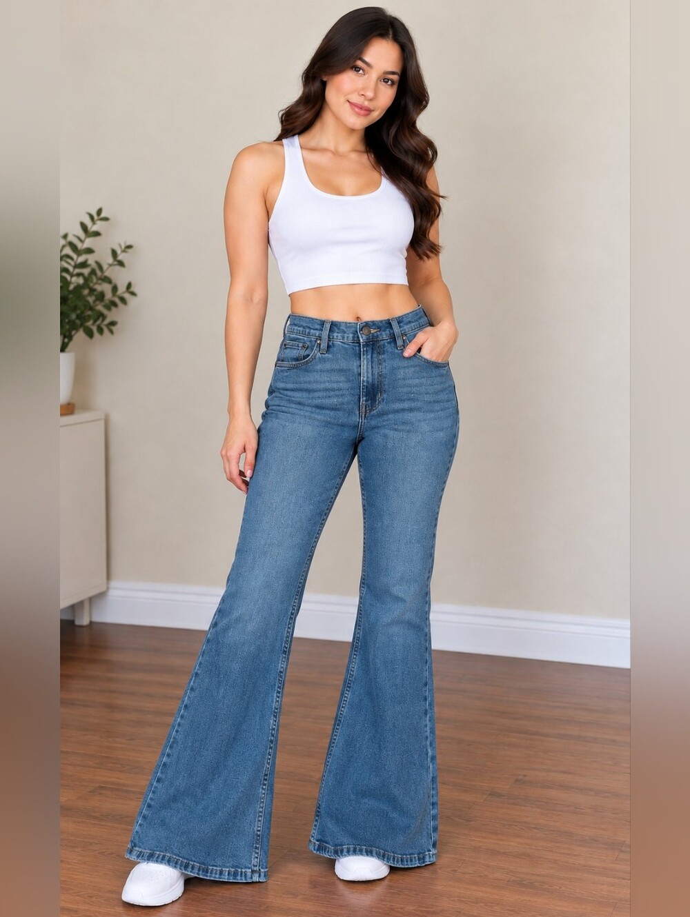 Calvin Klein Classic Blue Flare Jeans - Women
